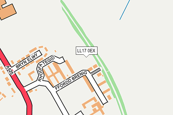 LL17 0EX map - OS OpenMap – Local (Ordnance Survey) LL17 0EX map - OS OpenMap – Local (Ordnance Survey)