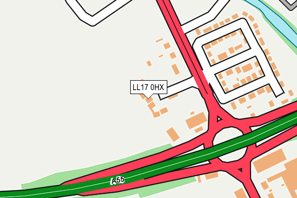 LL17 0HX map - OS OpenMap – Local (Ordnance Survey) LL17 0HX map - OS OpenMap – Local (Ordnance Survey)