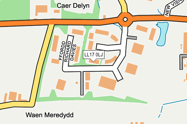 LL17 0LJ map - OS OpenMap – Local (Ordnance Survey) LL17 0LJ map - OS OpenMap – Local (Ordnance Survey)