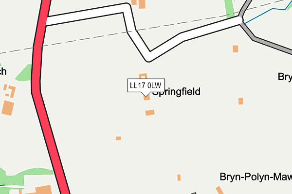 LL17 0LW map - OS OpenMap – Local (Ordnance Survey) LL17 0LW map - OS OpenMap – Local (Ordnance Survey)