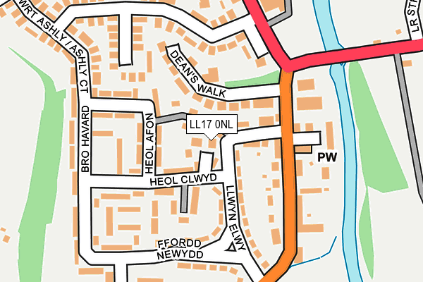LL17 0NL map - OS OpenMap – Local (Ordnance Survey) LL17 0NL map - OS OpenMap – Local (Ordnance Survey)
