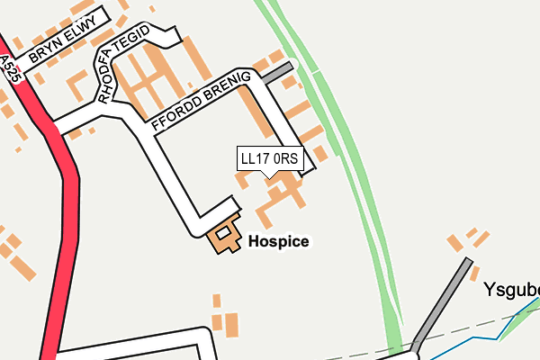 LL17 0RS map - OS OpenMap – Local (Ordnance Survey) LL17 0RS map - OS OpenMap – Local (Ordnance Survey)