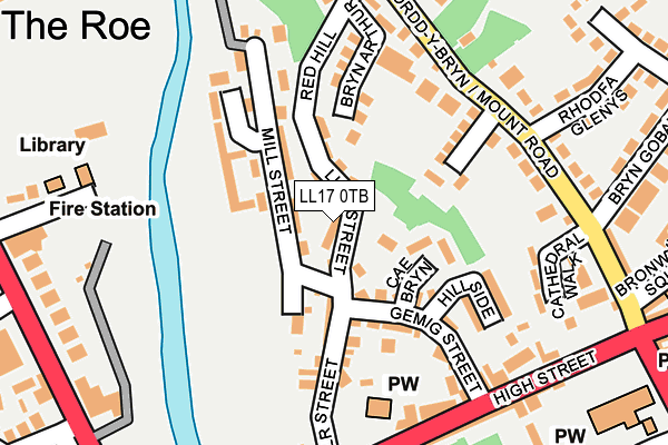 LL17 0TB map - OS OpenMap – Local (Ordnance Survey) LL17 0TB map - OS OpenMap – Local (Ordnance Survey)