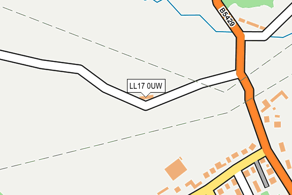 LL17 0UW map - OS OpenMap – Local (Ordnance Survey) LL17 0UW map - OS OpenMap – Local (Ordnance Survey)