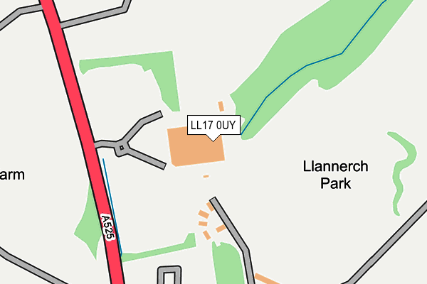 LL17 0UY map - OS OpenMap – Local (Ordnance Survey) LL17 0UY map - OS OpenMap – Local (Ordnance Survey)