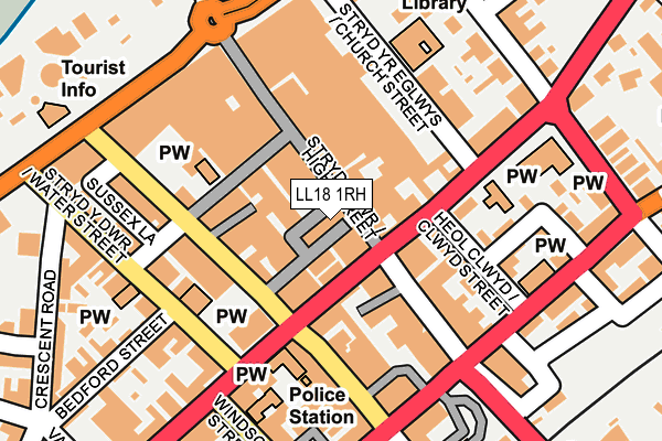 LL18 1RH map - OS OpenMap – Local (Ordnance Survey) LL18 1RH map - OS OpenMap – Local (Ordnance Survey)