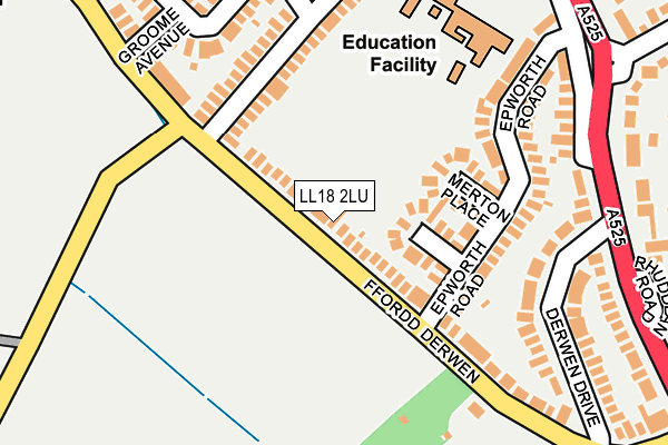LL18 2LU map - OS OpenMap – Local (Ordnance Survey) LL18 2LU map - OS OpenMap – Local (Ordnance Survey)