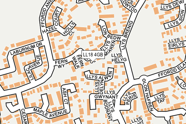 LL18 4GB map - OS OpenMap – Local (Ordnance Survey) LL18 4GB map - OS OpenMap – Local (Ordnance Survey)