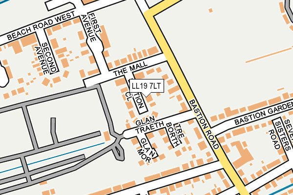 LL19 7LT map - OS OpenMap – Local (Ordnance Survey) LL19 7LT map - OS OpenMap – Local (Ordnance Survey)