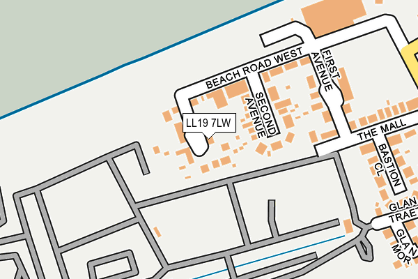 LL19 7LW map - OS OpenMap – Local (Ordnance Survey) LL19 7LW map - OS OpenMap – Local (Ordnance Survey)