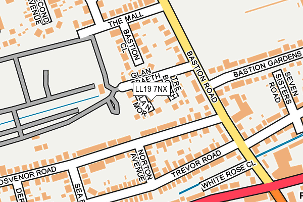 LL19 7NX map - OS OpenMap – Local (Ordnance Survey) LL19 7NX map - OS OpenMap – Local (Ordnance Survey)