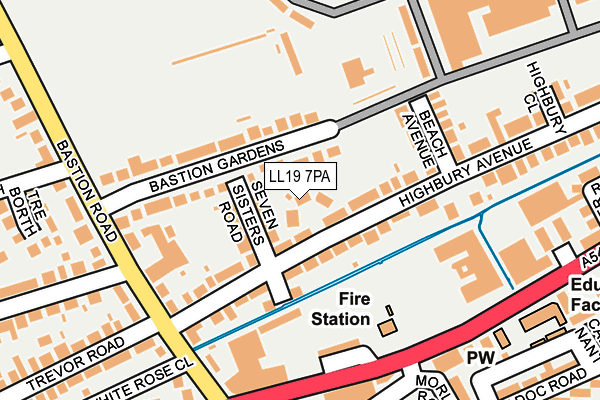 LL19 7PA map - OS OpenMap – Local (Ordnance Survey) LL19 7PA map - OS OpenMap – Local (Ordnance Survey)