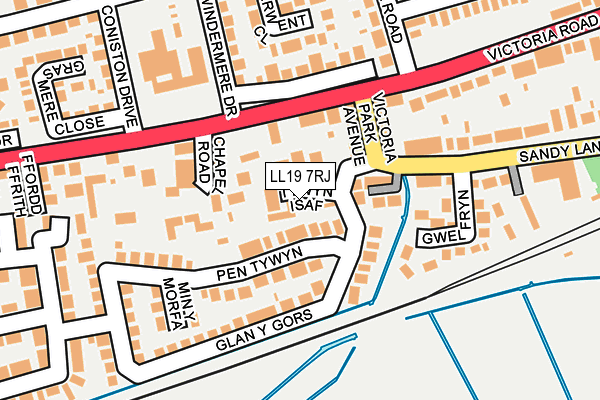 LL19 7RJ map - OS OpenMap – Local (Ordnance Survey) LL19 7RJ map - OS OpenMap – Local (Ordnance Survey)