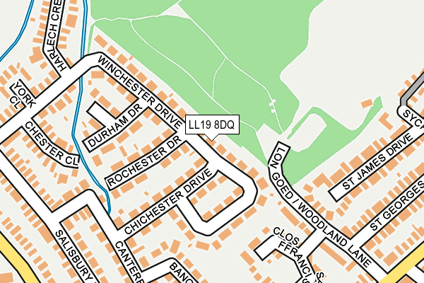 LL19 8DQ map - OS OpenMap – Local (Ordnance Survey) LL19 8DQ map - OS OpenMap – Local (Ordnance Survey)