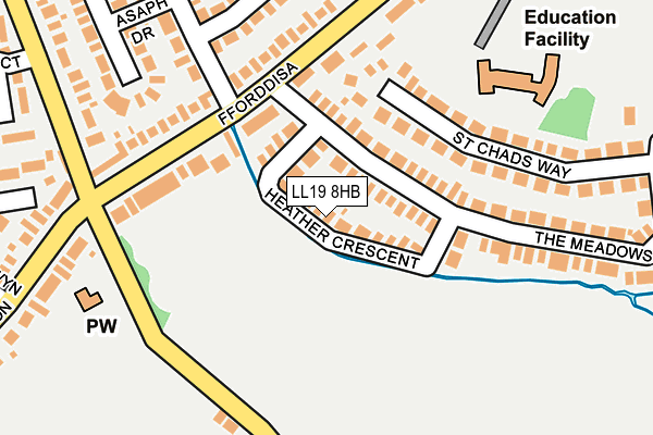 LL19 8HB map - OS OpenMap – Local (Ordnance Survey) LL19 8HB map - OS OpenMap – Local (Ordnance Survey)