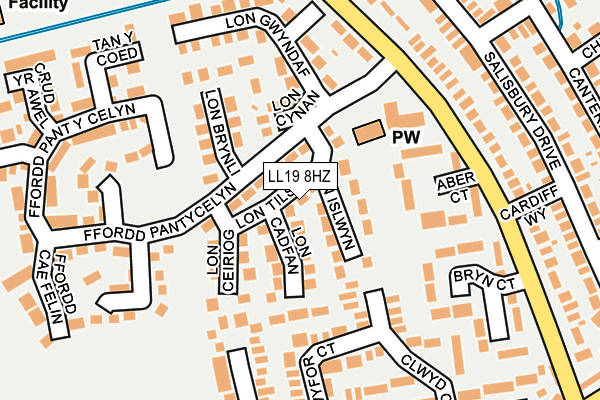 LL19 8HZ map - OS OpenMap – Local (Ordnance Survey) LL19 8HZ map - OS OpenMap – Local (Ordnance Survey)