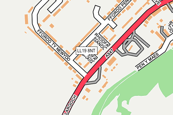 LL19 8NT map - OS OpenMap – Local (Ordnance Survey) LL19 8NT map - OS OpenMap – Local (Ordnance Survey)