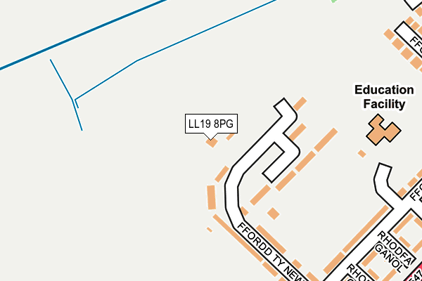 LL19 8PG map - OS OpenMap – Local (Ordnance Survey) LL19 8PG map - OS OpenMap – Local (Ordnance Survey)