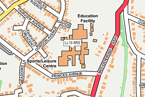 LL19 8RS map - OS OpenMap – Local (Ordnance Survey) LL19 8RS map - OS OpenMap – Local (Ordnance Survey)