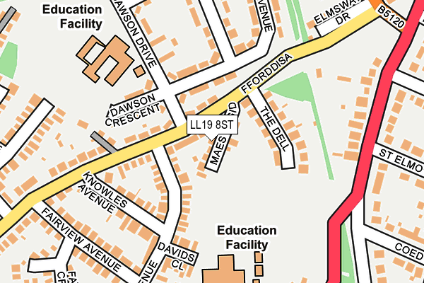 LL19 8ST map - OS OpenMap – Local (Ordnance Survey) LL19 8ST map - OS OpenMap – Local (Ordnance Survey)