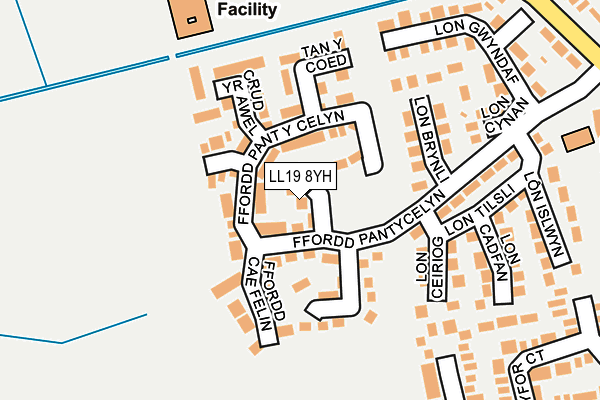 LL19 8YH map - OS OpenMap – Local (Ordnance Survey) LL19 8YH map - OS OpenMap – Local (Ordnance Survey)