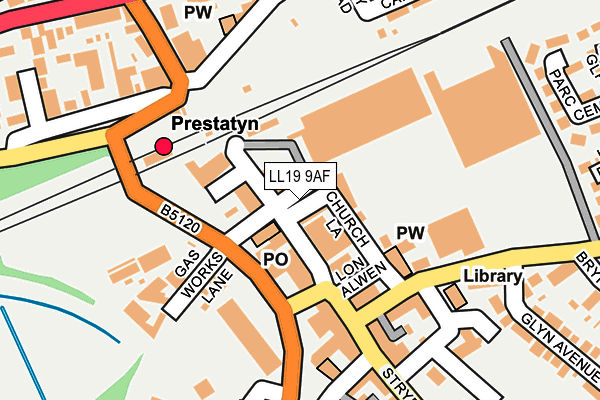 LL19 9AF map - OS OpenMap – Local (Ordnance Survey) LL19 9AF map - OS OpenMap – Local (Ordnance Survey)