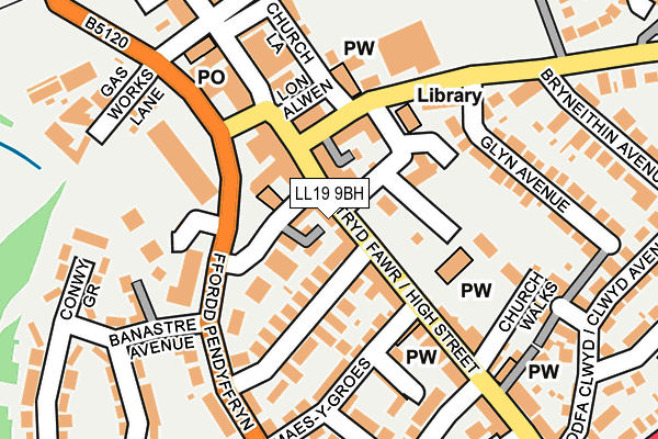 LL19 9BH map - OS OpenMap – Local (Ordnance Survey) LL19 9BH map - OS OpenMap – Local (Ordnance Survey)
