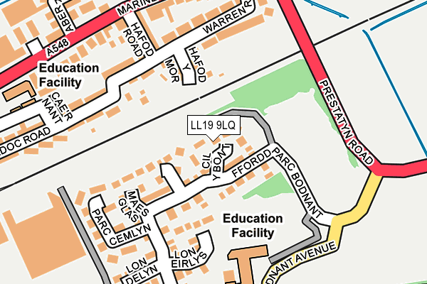 LL19 9LQ map - OS OpenMap – Local (Ordnance Survey) LL19 9LQ map - OS OpenMap – Local (Ordnance Survey)