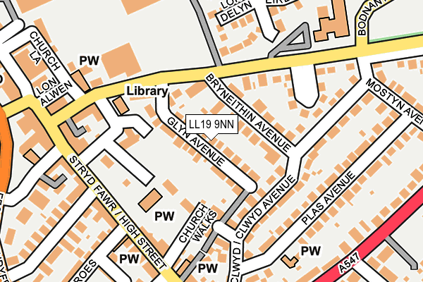 LL19 9NN map - OS OpenMap – Local (Ordnance Survey) LL19 9NN map - OS OpenMap – Local (Ordnance Survey)