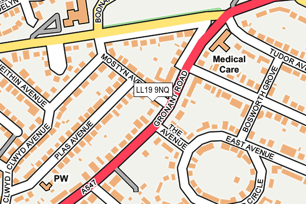 LL19 9NQ map - OS OpenMap – Local (Ordnance Survey) LL19 9NQ map - OS OpenMap – Local (Ordnance Survey)