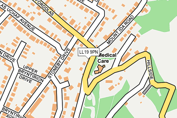 LL19 9PN map - OS OpenMap – Local (Ordnance Survey) LL19 9PN map - OS OpenMap – Local (Ordnance Survey)