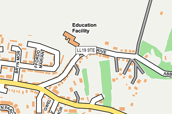 LL19 9TE map - OS OpenMap – Local (Ordnance Survey) LL19 9TE map - OS OpenMap – Local (Ordnance Survey)