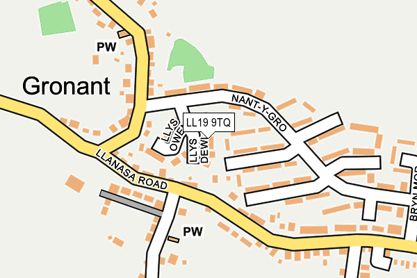 LL19 9TQ map - OS OpenMap – Local (Ordnance Survey) LL19 9TQ map - OS OpenMap – Local (Ordnance Survey)