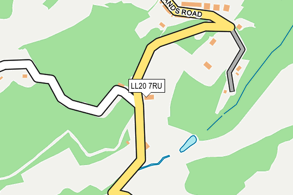 LL20 7RU map - OS OpenMap – Local (Ordnance Survey) LL20 7RU map - OS OpenMap – Local (Ordnance Survey)