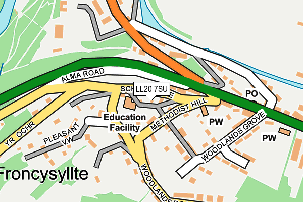 LL20 7SU map - OS OpenMap – Local (Ordnance Survey) LL20 7SU map - OS OpenMap – Local (Ordnance Survey)