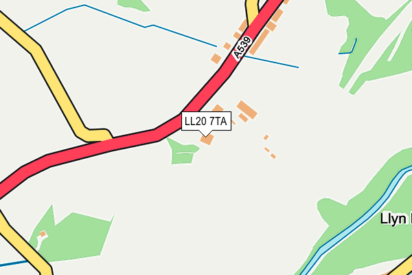 LL20 7TA map - OS OpenMap – Local (Ordnance Survey) LL20 7TA map - OS OpenMap – Local (Ordnance Survey)