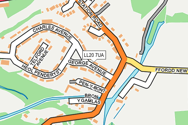 LL20 7UA map - OS OpenMap – Local (Ordnance Survey) LL20 7UA map - OS OpenMap – Local (Ordnance Survey)
