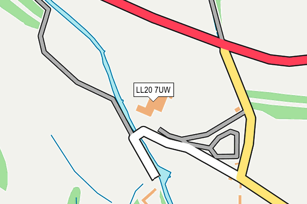 LL20 7UW map - OS OpenMap – Local (Ordnance Survey) LL20 7UW map - OS OpenMap – Local (Ordnance Survey)