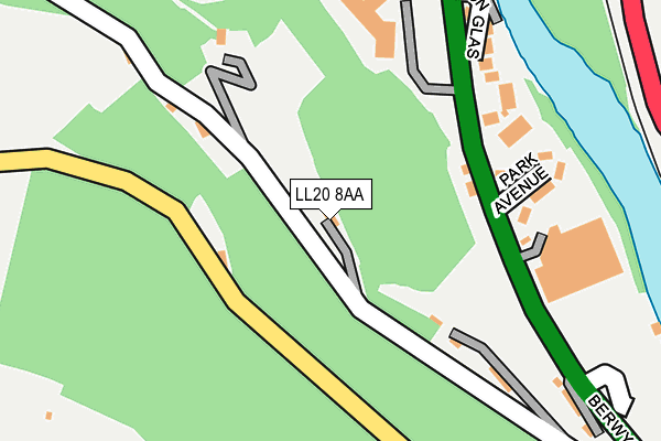 LL20 8AA map - OS OpenMap – Local (Ordnance Survey) LL20 8AA map - OS OpenMap – Local (Ordnance Survey)