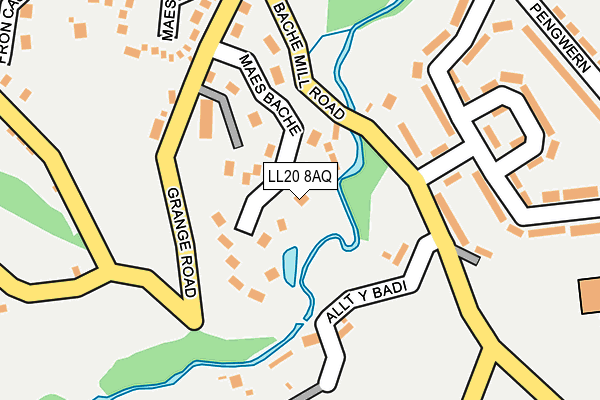 LL20 8AQ map - OS OpenMap – Local (Ordnance Survey) LL20 8AQ map - OS OpenMap – Local (Ordnance Survey)
