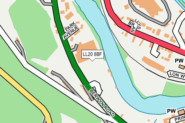 LL20 8BF map - OS OpenMap – Local (Ordnance Survey) LL20 8BF map - OS OpenMap – Local (Ordnance Survey)