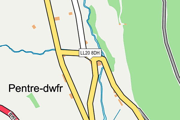 LL20 8DH map - OS OpenMap – Local (Ordnance Survey) LL20 8DH map - OS OpenMap – Local (Ordnance Survey)