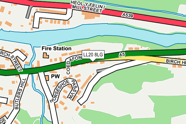 LL20 8LG map - OS OpenMap – Local (Ordnance Survey) LL20 8LG map - OS OpenMap – Local (Ordnance Survey)