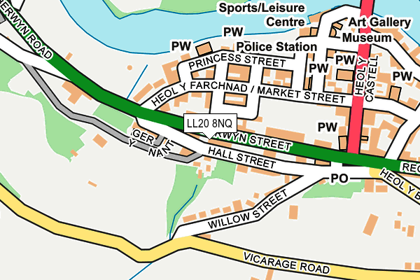 LL20 8NQ map - OS OpenMap – Local (Ordnance Survey) LL20 8NQ map - OS OpenMap – Local (Ordnance Survey)
