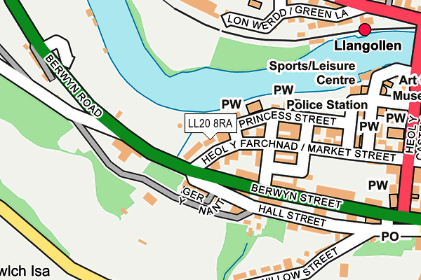 LL20 8RA map - OS OpenMap – Local (Ordnance Survey) LL20 8RA map - OS OpenMap – Local (Ordnance Survey)