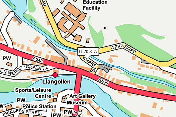 LL20 8TA map - OS OpenMap – Local (Ordnance Survey) LL20 8TA map - OS OpenMap – Local (Ordnance Survey)