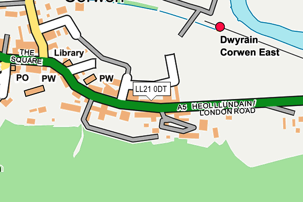 LL21 0DT map - OS OpenMap – Local (Ordnance Survey) LL21 0DT map - OS OpenMap – Local (Ordnance Survey)