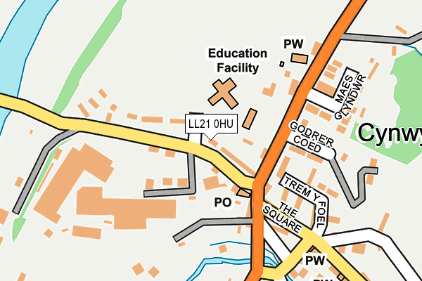 LL21 0HU map - OS OpenMap – Local (Ordnance Survey) LL21 0HU map - OS OpenMap – Local (Ordnance Survey)