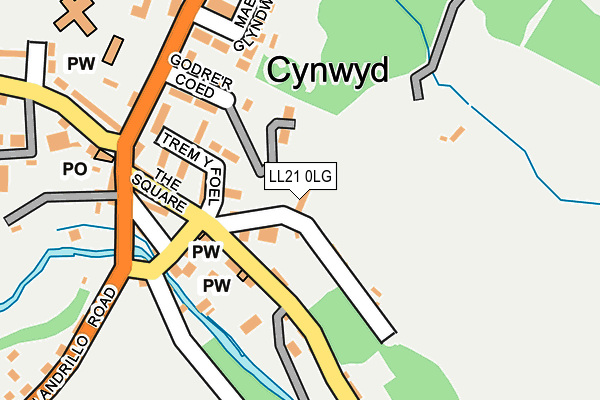 LL21 0LG map - OS OpenMap – Local (Ordnance Survey) LL21 0LG map - OS OpenMap – Local (Ordnance Survey)