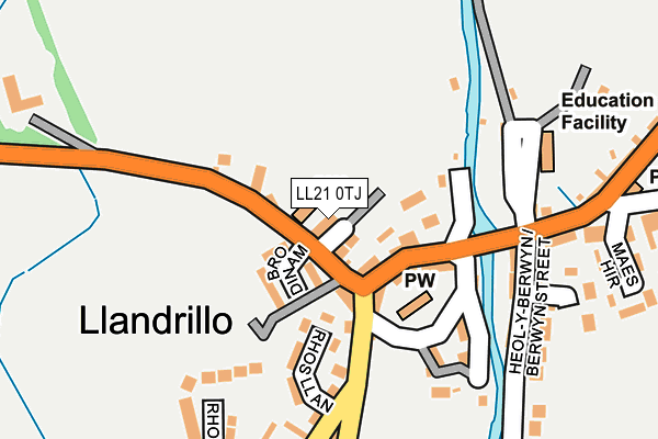 LL21 0TJ map - OS OpenMap – Local (Ordnance Survey) LL21 0TJ map - OS OpenMap – Local (Ordnance Survey)